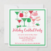 Cocktail de Noël Invitation (Devant)