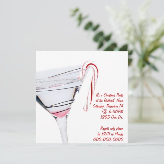 Cocktail de Noël Invitation (Debout devant)