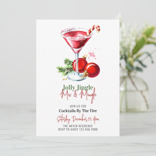Cocktail de Noël Invitation (Debout devant)