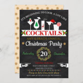 Cocktail de Noël Invitation (Devant / Derrière)