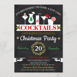 Cocktail de Noël Invitation