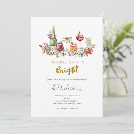 Cocktail de Noël Invitation (Debout devant)
