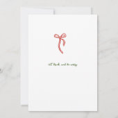 Cocktail de Noël invitation fantaisiste (Dos)