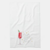 Cocktail de Noël Poinsettia Recette Serviette de c (Vertical)