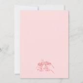 Cocktail de Noël tiré à la main Invitation (Dos)