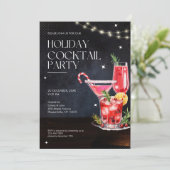 Cocktail de vacances moderne Noël Invitation (Debout devant)