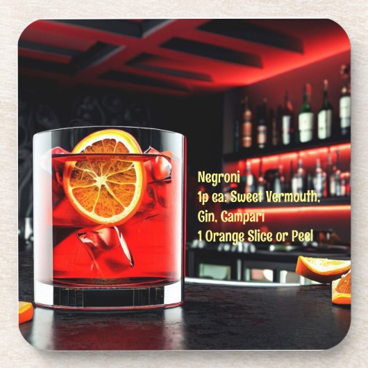 Cocktail Dessous de verre 03 avec/Recette (Devant)