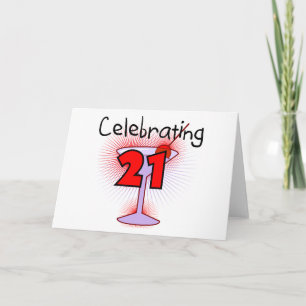 Cocktail die 21 T-shirts en Giften vieren Kaart