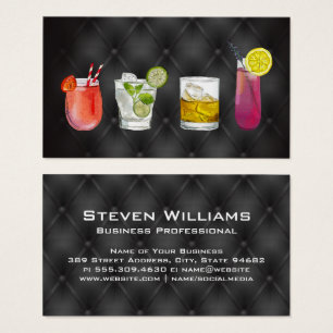 Cocktail drank Dranken pictogram Visitekaartje