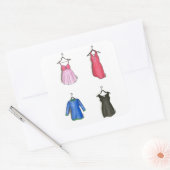 Cocktail Dress-jurken kleding Boutique-Mode Vierkante Sticker (Envelop)