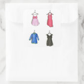 Cocktail Dress-jurken kleding Boutique-Mode Vierkante Sticker (Tas)