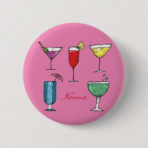 Cocktail Drink Assortment Thunder_Cove Ronde Button 5,7 Cm