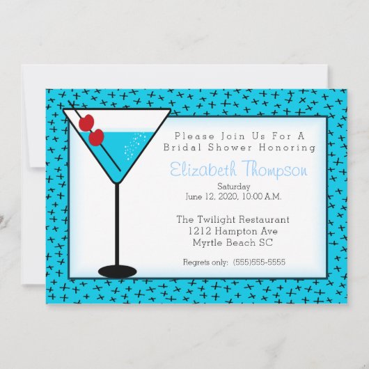 Cocktail Drink Bridal Shower Invitation (Devant)