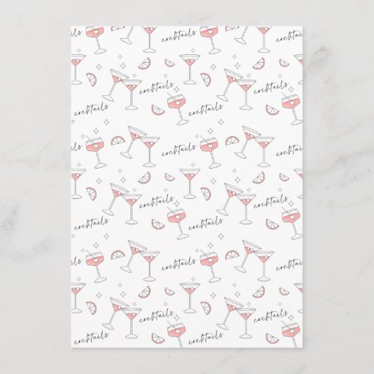 Cocktail Drink & Glazen Signature Cocktail Drinken Menu (Achterkant)