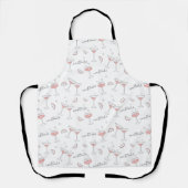 Cocktail Drinken bril en leemon Slice White Patten Schort (Voorkant)