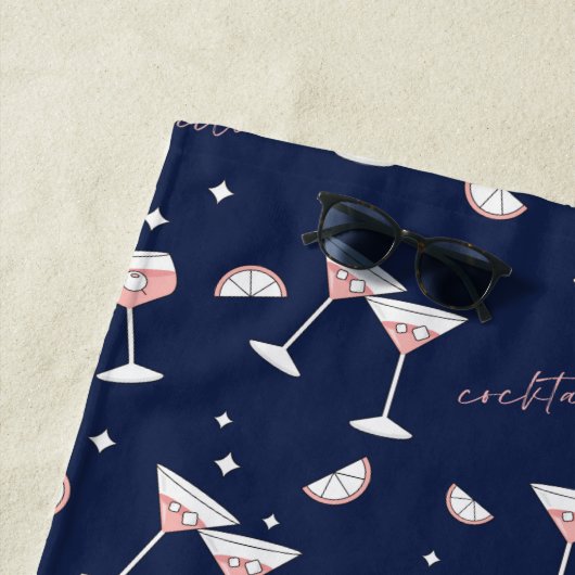 Cocktail-Drinken, bril en limonade Strandlaken (In situ)