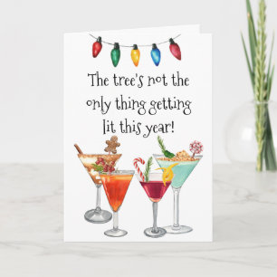 Cocktail drinken Martini Kerstvakantie Feestdagen Kaart