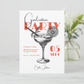 Cocktail du Graduation Party Invitation (Debout devant)