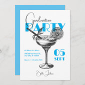 Cocktail du Graduation Party Invitation (Devant / Derrière)