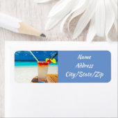 **COCKTAIL DU JOUR D'ÉTÉ** ÉTIQUETTE D'ADRESSE DE  (En situation)