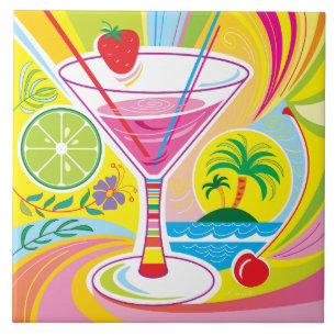 Cocktail Eiland Tegeltje