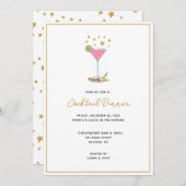 Cocktail élégant Fête de Vacances Invitation (Devant / Derrière)