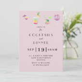 Cocktail et boissons invitation à la fête (Debout devant)