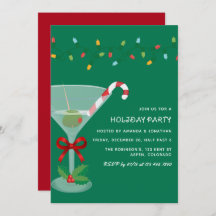 Cocktail festif thème Noël Fête Invitation