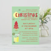 Cocktail fêtes Noël Invitation (Debout devant)