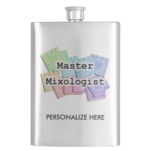COCKTAIL FLASK - MASTER MIXOLOGIST - BARTENDER HEUPFLES (Voorkant)