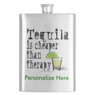 COCKTAIL FLASKS, TEQUILA IS KAPER DAN THERAPIE HEUPFLES