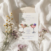 Cocktail floral Invitation d'anniversaire