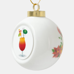 COCKTAIL GLASS KERAMISCHE BAL ORNAMENT