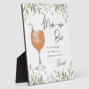 Cocktail Greenery Momosa Baby shower Bar Sign Fotoplaat