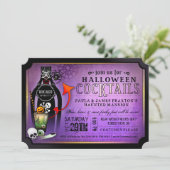 Cocktail Halloween Boissons Purple Invitation (Debout devant)