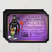 Cocktail Halloween Boissons Purple Invitation (Devant / Derrière)