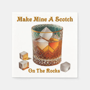 Cocktail Hour Maak van mij een whisky op de rotsen Servet
