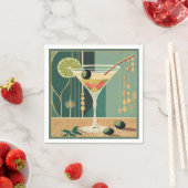 Cocktail Hour Martini Mid Century Design Servet (Insitu)