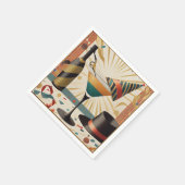 Cocktail Hour Mid Century New Years Eve Design Servet (Hoek)