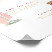 Cocktail Hour Waterverf Cocktails Wedding Menu Poster (Hoek)