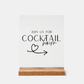 Cocktail Hour Wedding Sign Printable – Elegant  (Recto)