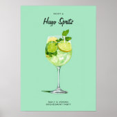 Cocktail Hugo Spritz Verlovingsfeest Poster (Voorkant)