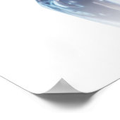 Cocktail Ice Cube met aardbei Poster (Hoek)