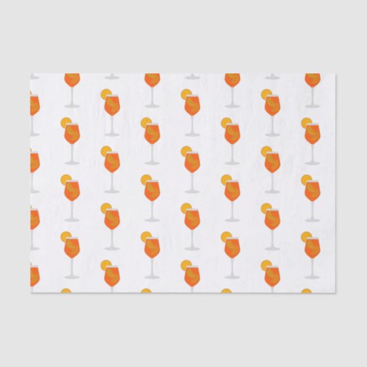 Cocktail Illustration, Aperol Spritz Tissuepapier (Voorkant)