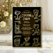 Cocktail Invitation Black Elegant