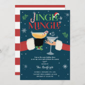 Cocktail Invitation Jingle Et Mingle (Devant / Derrière)