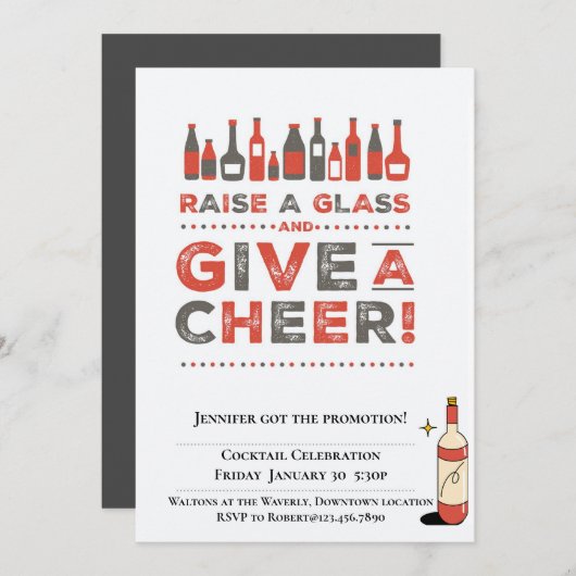 cocktail invitation noël (Devant / Derrière)