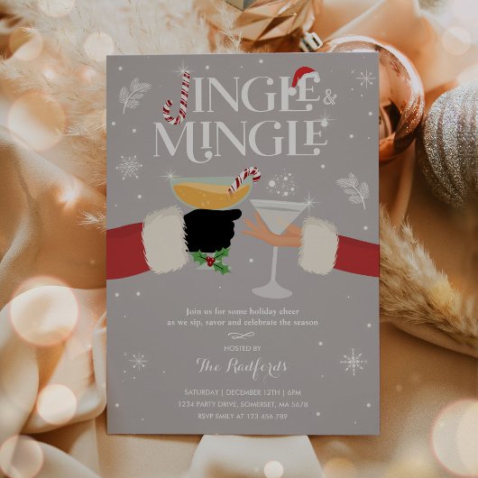Cocktail Jingle Et Mingle Invitation