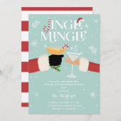 Cocktail Jingle Et Mingle Invitation (Devant / Derrière)