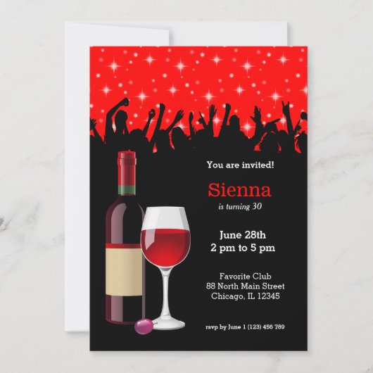 Cocktail * kies achtergrondkleur kaart (Voorkant)